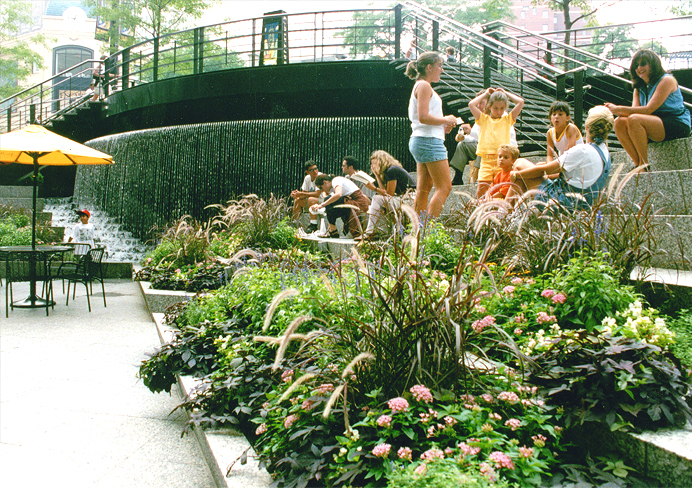 JRA_John Hancock Building Plaza_Fountain and Flowers